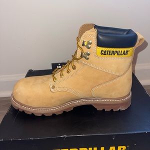 Caterpillar Men’s Second Shift Steel Toe Work Boot, Honey, 11